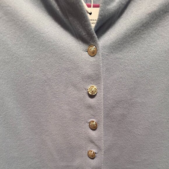NWT Blue Sweater Jacket with Gold Buttons - Size Extra Large - Picture 2 of 4